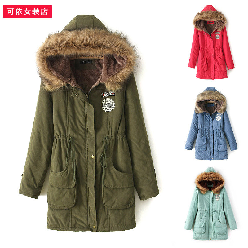 Autumn and winter new pattern Korean Edition Plush Hooded cotton-padded clothes student Sherpa Waist cotton-padded jacket coat Hair collar Cottonin the Women's clothing/Boutique , Cotton/Padded  category - from Buy2taobao.com to provide professional Taobao agent buy service
