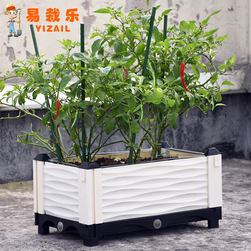 易栽乐3.1代蔬菜种植箱阳台种菜家用30cm宽加厚种菜盆长方形花盆