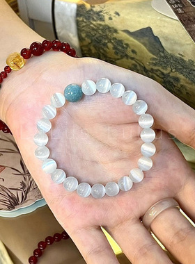 猫眼石手链ins醒狮手链名族风小