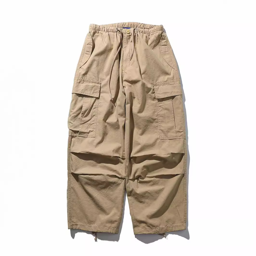 日系复古cargo pants基础伞兵工装裤男女美式拖地多口袋休闲裤潮