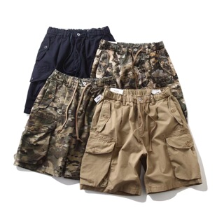 短裤 潮男宽松直筒五分裤 男夏季 休闲裤 潮牌多口袋工装 日系复古工装