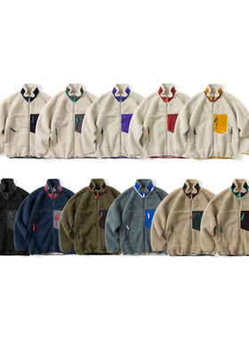 秋冬日系户外保暖摇粒绒宽松时尚羊羔绒情侣款抓绒衣男女外套夹克