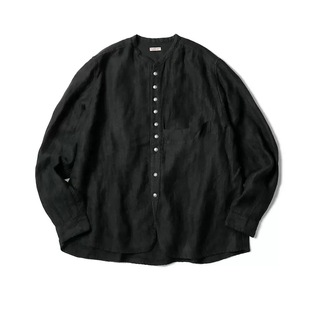 休闲衬衫 外套男女 24AW银质纽扣棉麻长袖 日系KAPITAL平田和宏风格