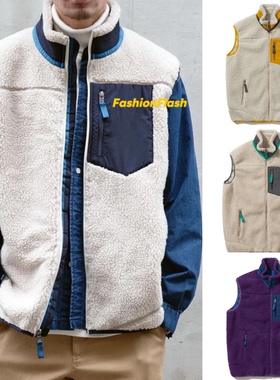 户外日系羊羔绒马甲背心坎肩男女款抓绒保暖运动休闲抗寒保暖外套