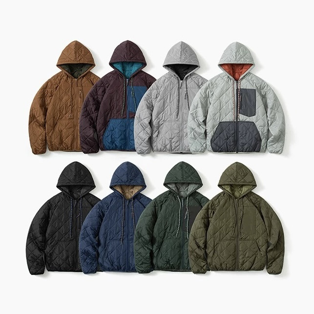 秋冬新款高街潮牌复古菱纹飞行员休闲轻量防风防水保暖连帽衫棉衣,男装,棉衣,淘宝优惠券,粉丝福利购,淘宝优惠卷