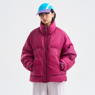 黑舰队90白鸭绒羽绒服女秋冬新款2025设计感立领宽松外套