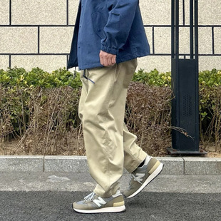 日潮男女宽松休闲工装裤微锥廓形裤腰带纯色系紫标5302平替日潮风