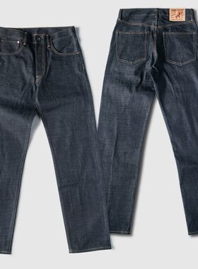 日系13.5oz直筒小脚Kapital Vintage 中腰1969型原色赤耳牛仔长裤