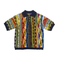 Color Block Lapel Short Sleeves