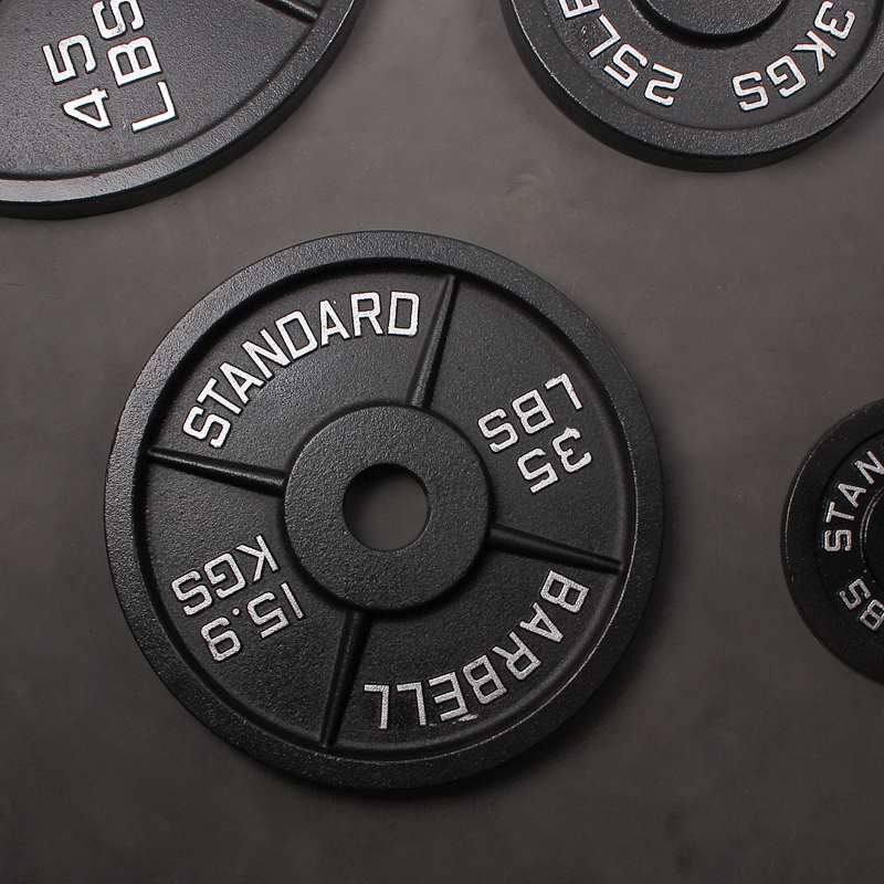 健身房杠铃片器材烤漆实心金属