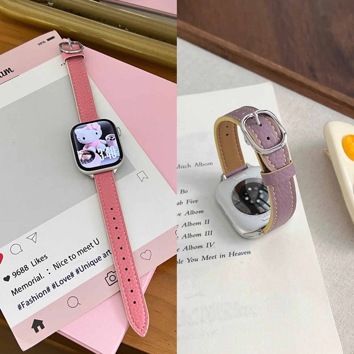 苹果柔软皮质appleiwatch9表带