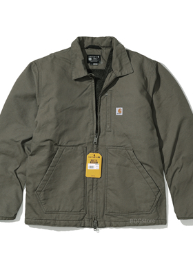 Carhartt 104293卡哈特主线水洗帆布羊羔绒棉服保暖外套C61继任款