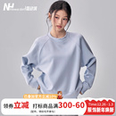 健身女孩休闲圆领运动卫衣宽松跑步套头衫 上衣 户外训练瑜伽服长袖