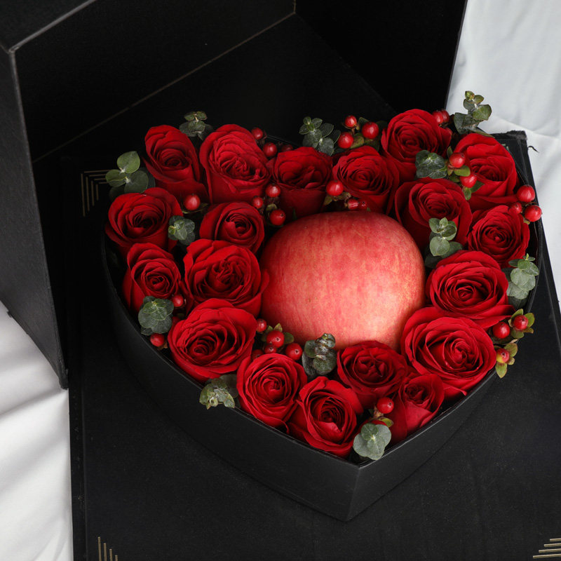 圣诞节平安夜送苹果女朋友礼物北京鲜花速递上海南昌花店长沙送花