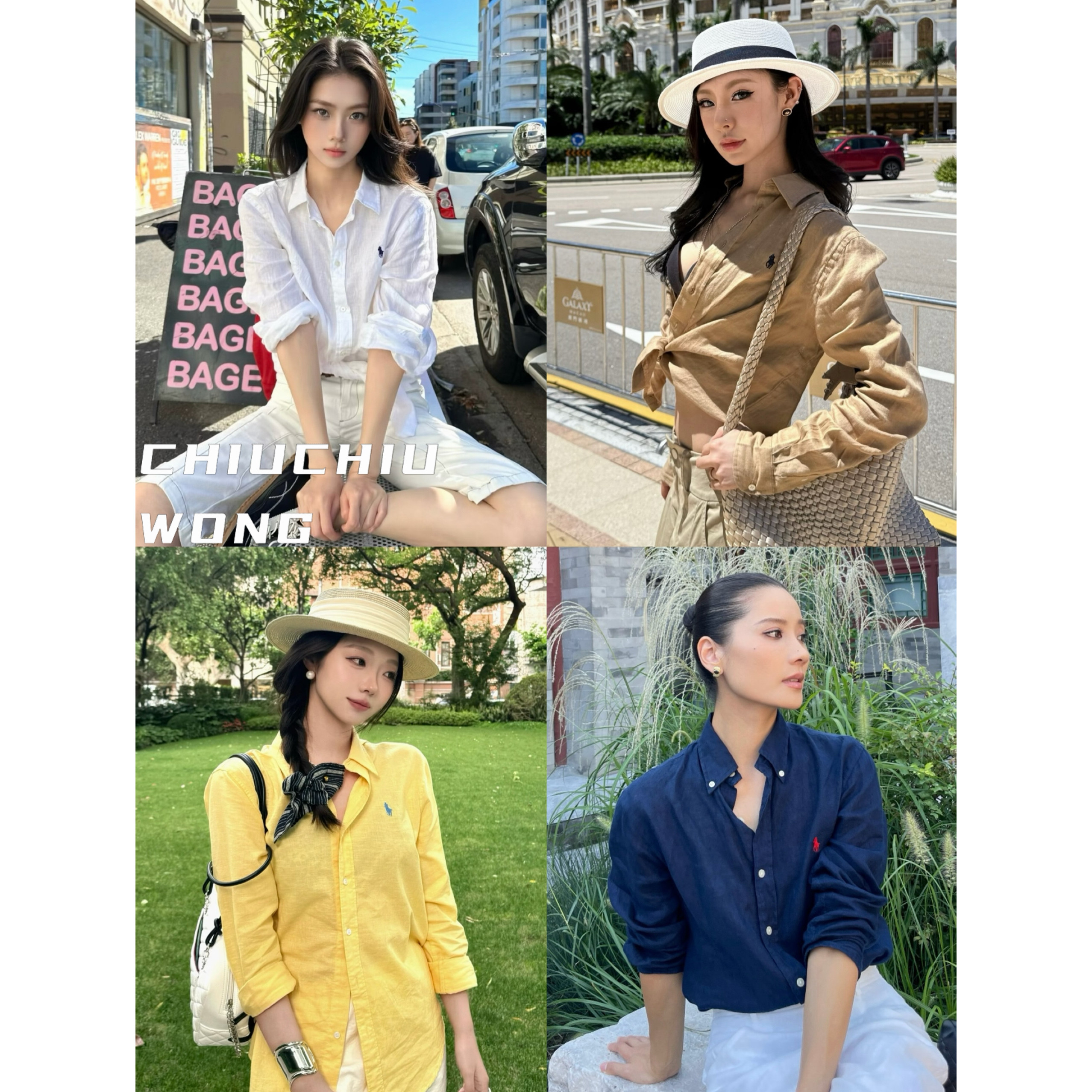 CHIUCHIUWONG 经典补货~小马刺绣老钱风亚麻长袖衬衫 防晒外套女
