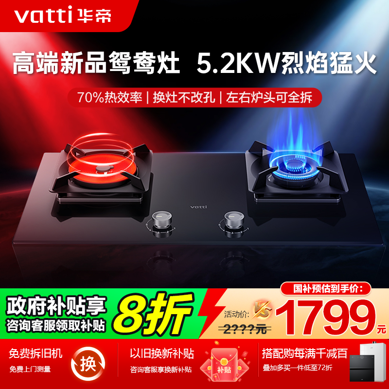 华帝新品节能鸳鸯燃气灶
