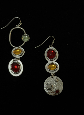 Sage Vintage古着 colored gemstone 耳环