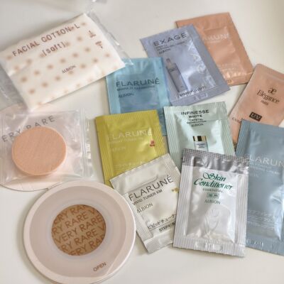 满19包邮日本本土澳尔滨小样赠品试用装雅思粉底膏乳液隔离化妆棉