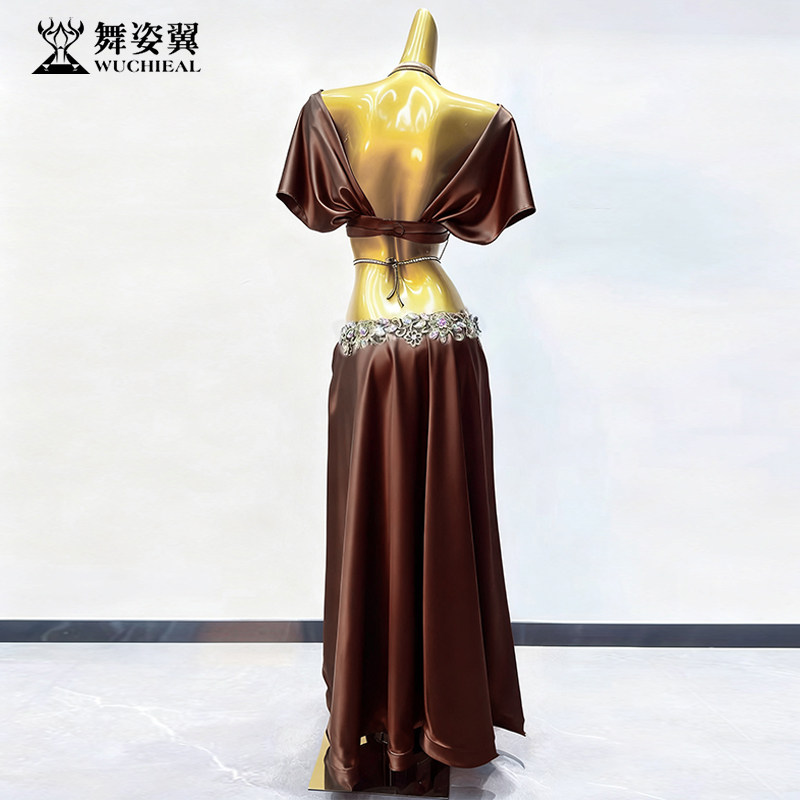 舞姿翼高端东方舞肚皮舞演出服肚皮舞服亮片套装长裙修身
