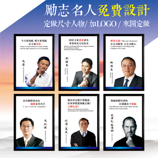 马化腾马云李彦宏周鸿祎雷军李开复刘强东丁磊任正非海报框画贴画