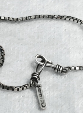 纯银盒子链复古时尚饰品