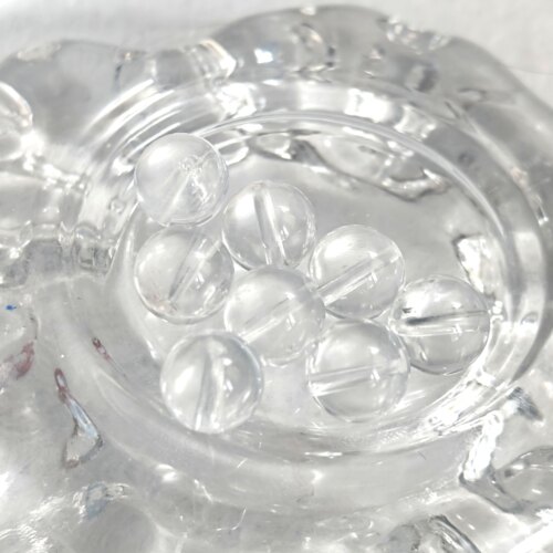 禧芙蓉XFORO白水晶8mm-12mm圆珠散珠配件项链手链DIY手工单珠