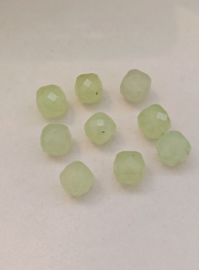 禧芙蓉XFORO水晶绿葡萄石切面散珠圆珠DIY手工串珠配件