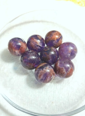 天然紫钛幽灵紫极光23紫幽灵18mm-19mmmm单 珠散珠手工DIY配件