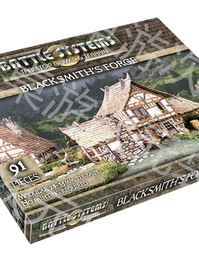 桌游配件 模块地形 BattleSystems Blacksmith's Forge铁匠锻造厂