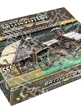 桌游配件 模块地形 BattleSystems Northern Settlement 跑团战棋