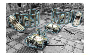桌游配件模块地形 Battle Systems Medical Research Lab跑团战棋