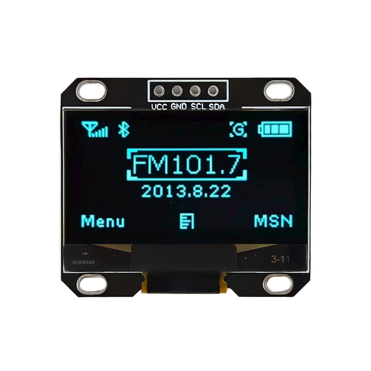 1.3寸1106I2C模组oled显示屏