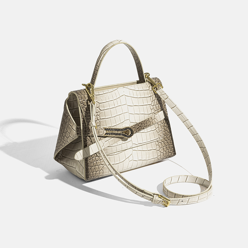 LK真皮手提女包鳄鱼纹欧美凯莉包