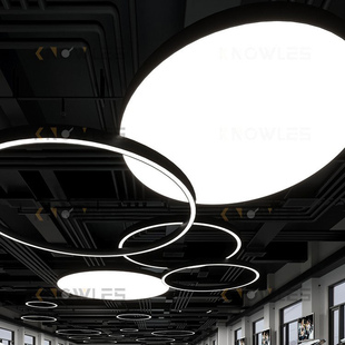 定制圆形商用吊灯圆环办公灯理发店超市健身房办公室造型灯长条灯