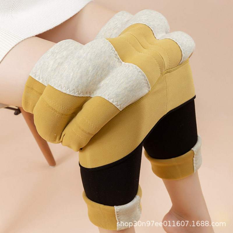 东北零下20度30度蚕丝棉加绒加厚打底裤女冬季外穿一体裤超厚护膝