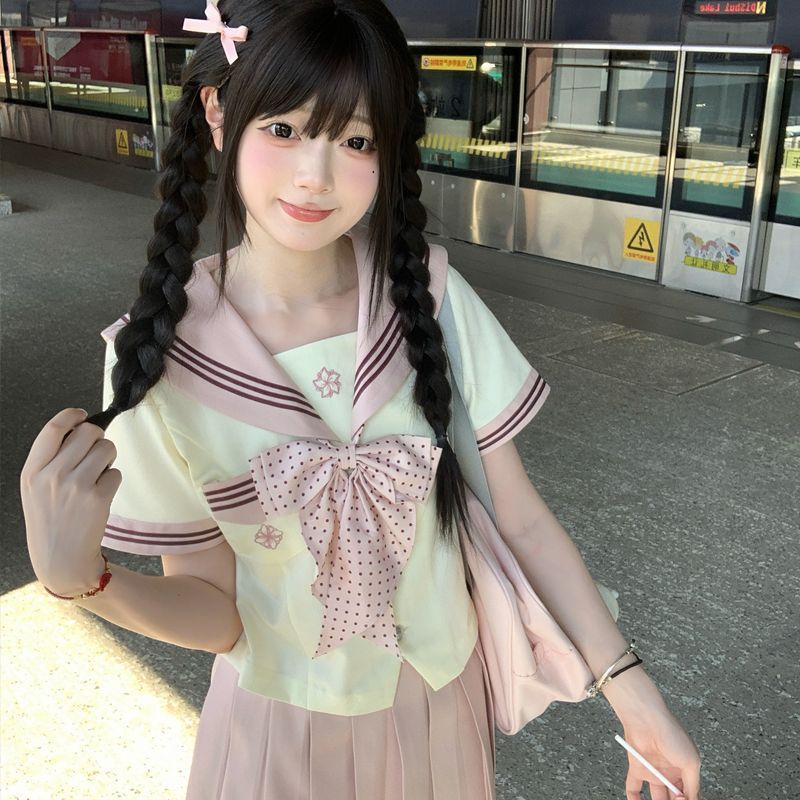 【樱花之恋】原创jk制服水手服正版日系学院风夏女学生中间服套装