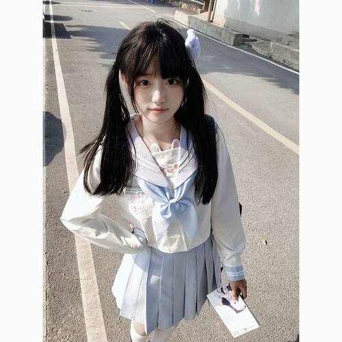 甜嗑原创欧咪兔正版萌款幼稚园jk制服学院可爱甜美水手服长袖套装