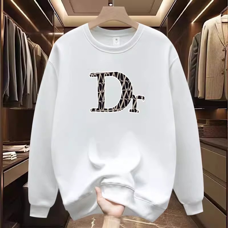 批发秋冬新款纯棉螺口长袖T恤男