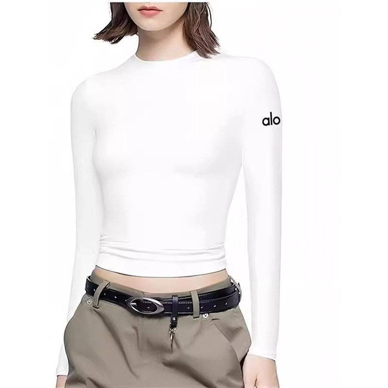 速干瑜伽服纯色圆领长袖T恤弹力修身紧身衣女显瘦高弹性女士上衣,运动服/休闲服装,健身衣,淘宝优惠券,粉丝福利购,淘宝优惠卷