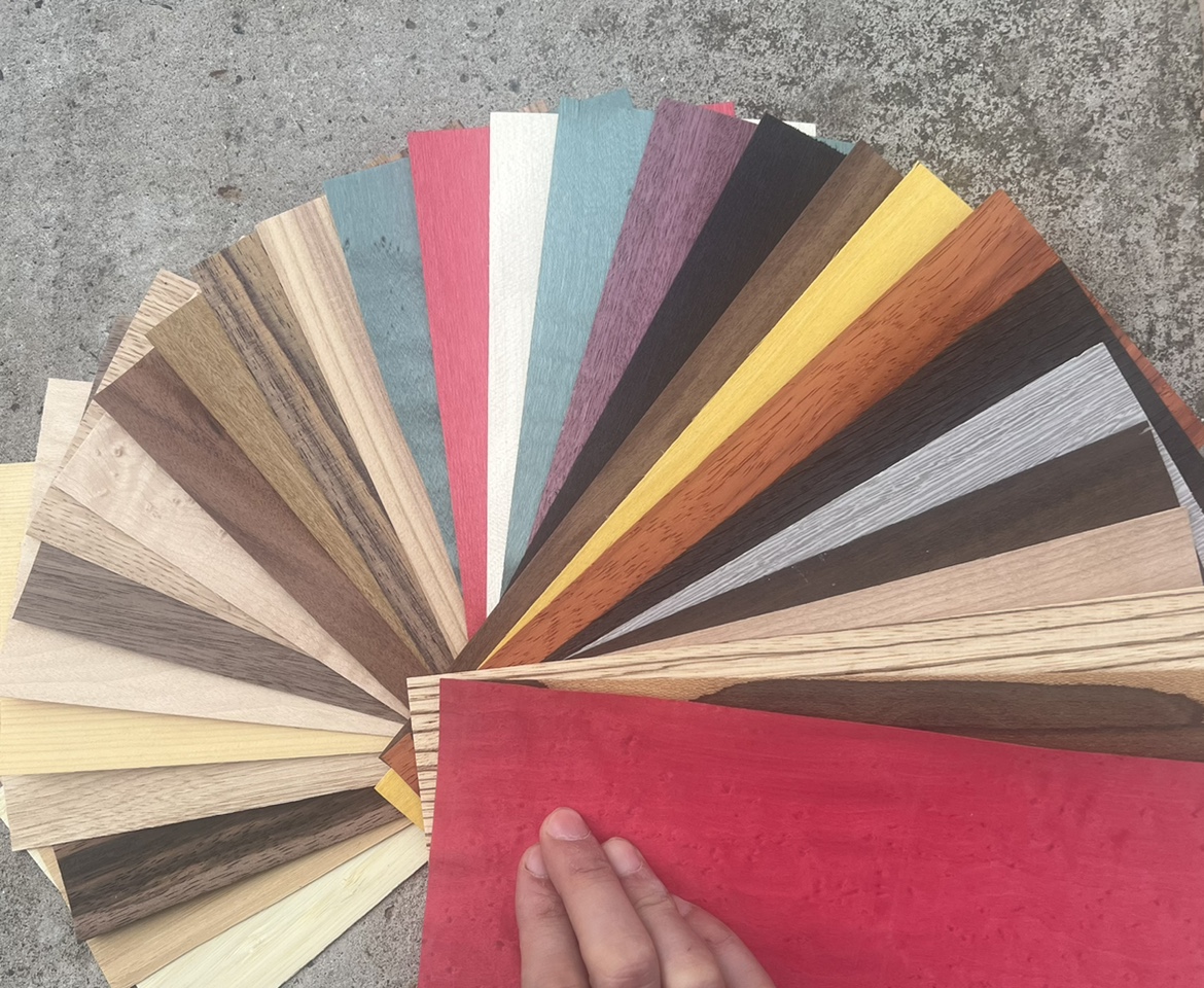 进口手指滑板木皮自粘彩色加枫