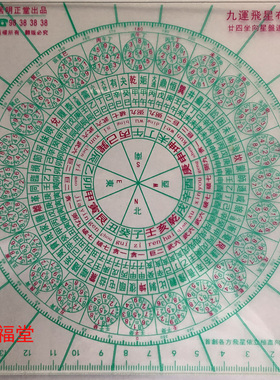 九运飞星布局尺+指南针15公分 李居明风水立极尺罗盘 九宫吉祥