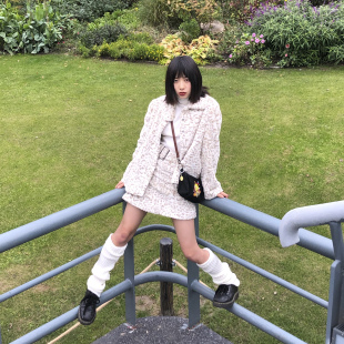 休闲饮料chill 百搭保暖秋冬 drink复古日系可爱毛绒豹纹套装