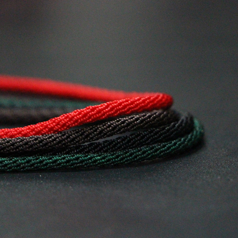 RED ROPE THICK BRACELET WOMENS NECKLACE ROPE DIY PENDANT ROPE PENDANT LANYARD WEAR-RESISTANT HANDMADE ROPE PENDANT MULTICOLORED LINE