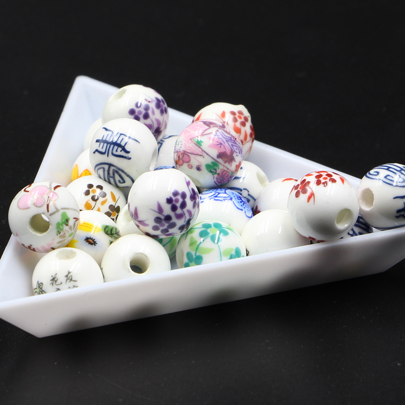 diy6/810/12mm配珠珠子陶瓷珠