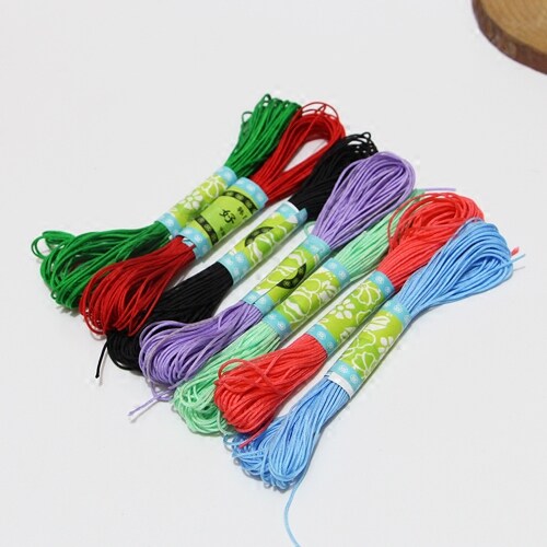 COLOR ROPE NO. 72 JADE THREAD DIY MATERIAL MULTICOLORED THREAD BRAIDED ROPE BRACELET PENDANT RED ROPE BEADED THREAD LANYARD WOVEN STRAWBERRY