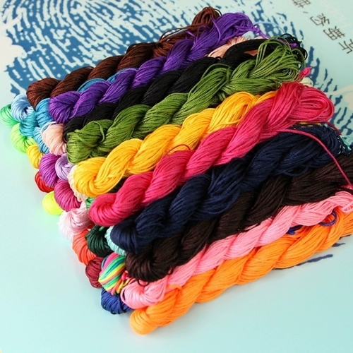 Плетеный браслет из бисера ручной работы, браслет из красной нити, материал, плетеное ожерелье, 1мм