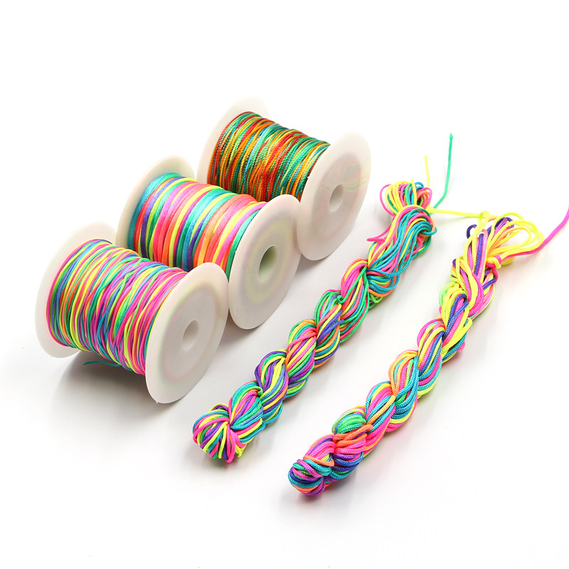 DRAGON BOAT FESTIVAL COLOR ROPE FIVE-COLOR LINE DIY BRAIDED LINE STRAND LINE COLOR ROPE HAND-BRAIDED DRAGON SCALE LINE BEADED LINE COLORFUL LINE