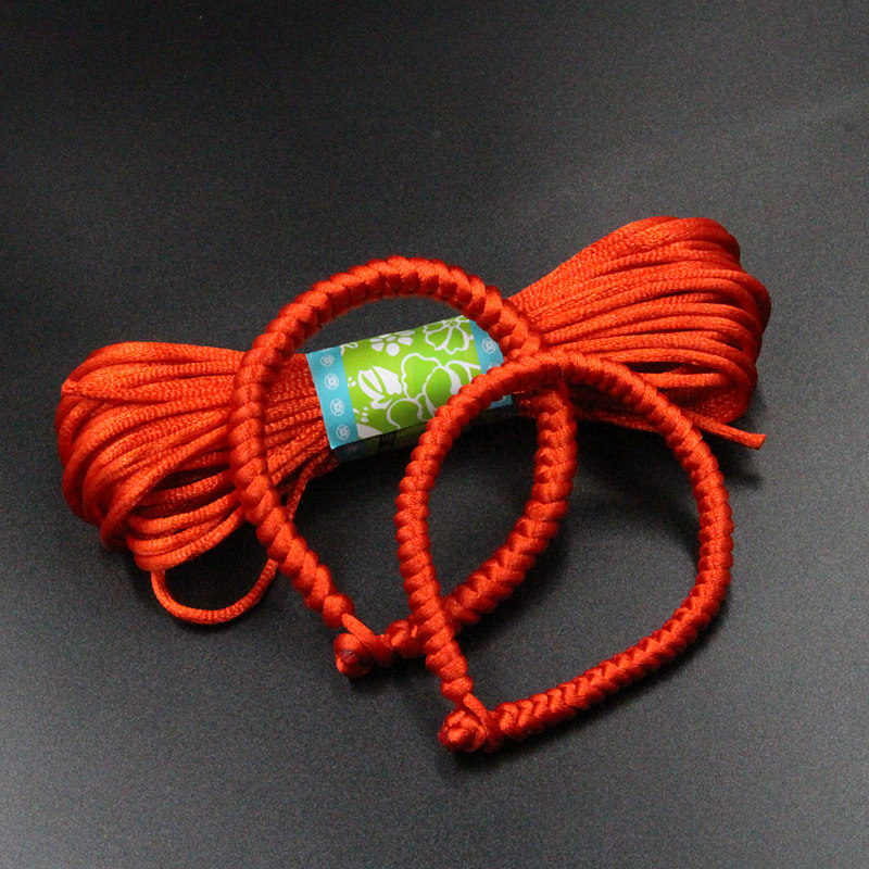 CHINESE KNOT 5 LINE BRAIDED ROPE WIRE RED ROPE PENDANT HANGING JADE WIRE 2.5MM THICK BRAIDED WIRE BRACELET NECKLACE ROPE