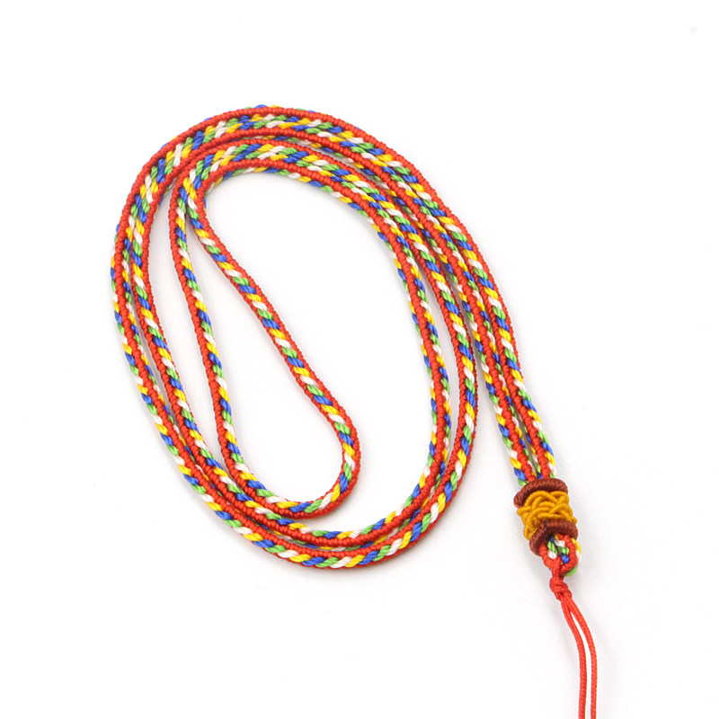 PING AN BUCKLE PENDANT ROPE KING KONG LUCKY ROPE BEESWAX GOLD LANYARD JADE PENDANT ROPE MENS AND WOMENS NECKLACE ROPE RED ROPE