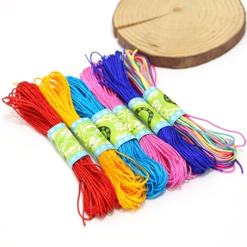 1MM CULTURAL PLAY THREAD JADE THREAD CHINESE KNOTTED THREAD BRAIDED BRACELET NECKLACE PENDANT ROPE THREADED ROPE BEADED ROPE HAND-BRAIDED ROPE